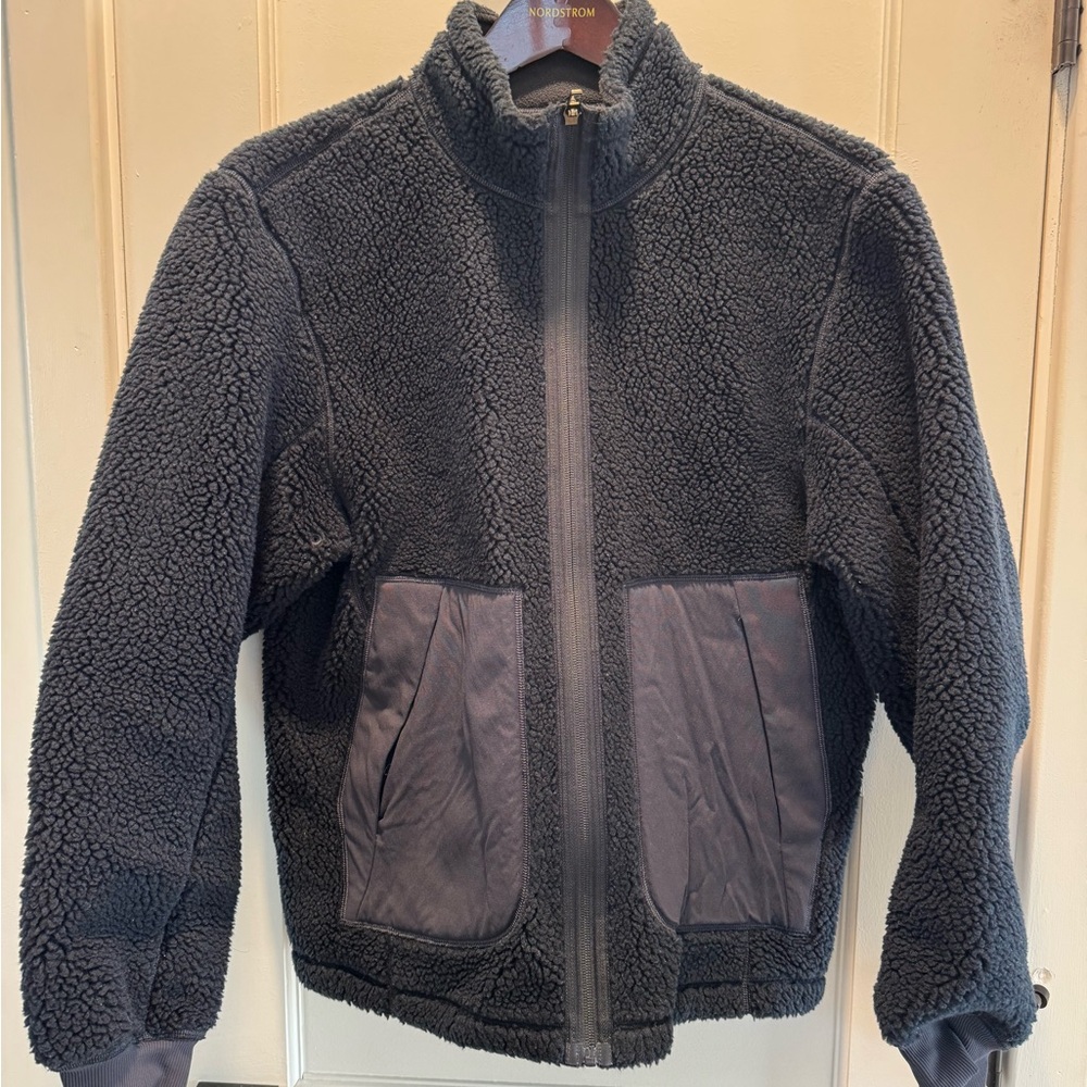 Lululemon Athletica High Pile Fleece Full-Zip Jacket Navy